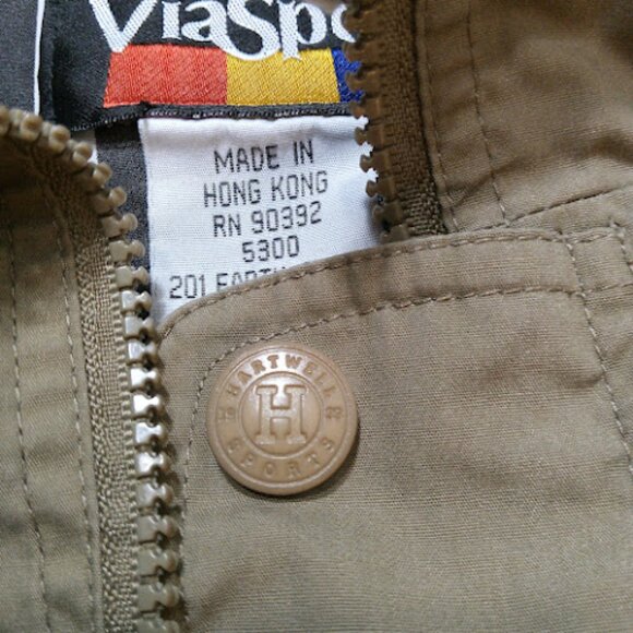 HARTWELL VIASPORT Vintage Jacket Striped Lining Workwear Bomber Grandpacore L - Picture 7 of 15